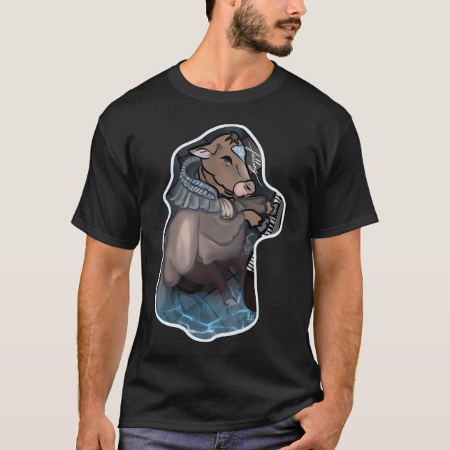 Camiseta Vinheta de Vaca em Queda (Frente)