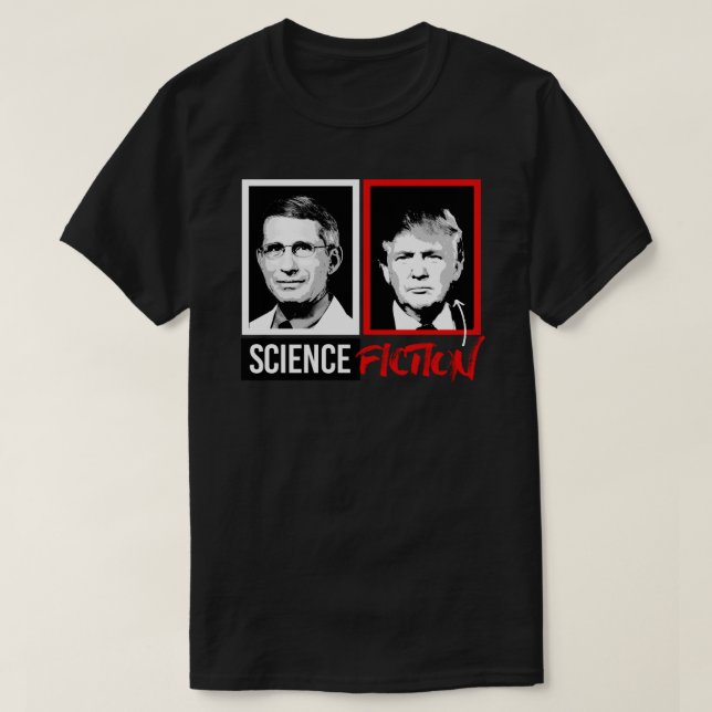 Camiseta Vinheta FICTION (Fauci vs. Trump) (Frente do Design)