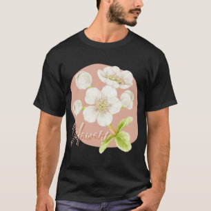 Camiseta Vinheta Flor de Pêssego de Estado Delaware - Sobre