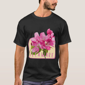 Camiseta Vinheta Flor de Pêssego do Estado Delaware 3