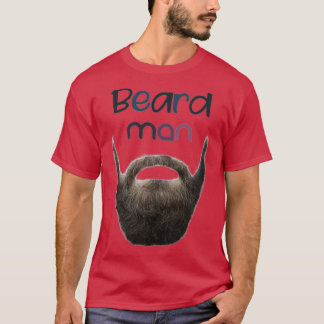 Camiseta Vinheta impressão da barba de tendência