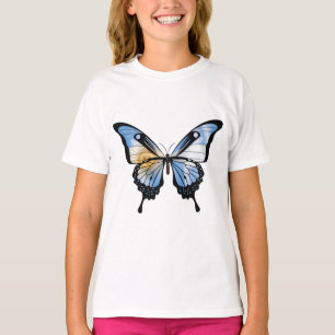 Camiseta Vinheta Indicadora da Borboleta do Swallowtail Arg