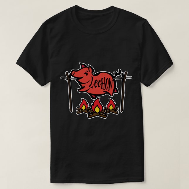 Camiseta Vinheta Lechon (Porco assado) (Frente do Design)