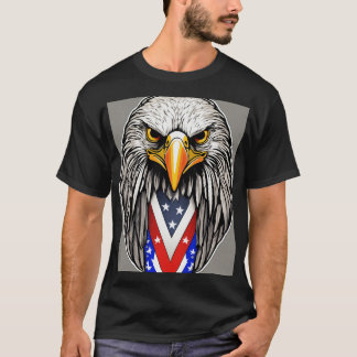 Camiseta Vinheta Patriot Oval Americano: Orgulho Bald da Ág