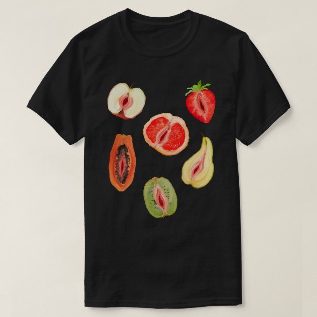 Camiseta Vinheta Sexy Vagina Fruta (Frente do Design)