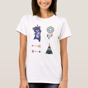 Camiseta Vinheta-Urso-Índio, Apanhador de Sonhos-Urso