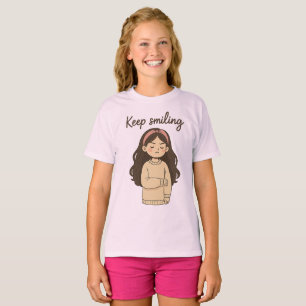 Camiseta Vinheta-Vaca-Vaca-Vestida-Vaca-Vaga-Cabelo-Grande