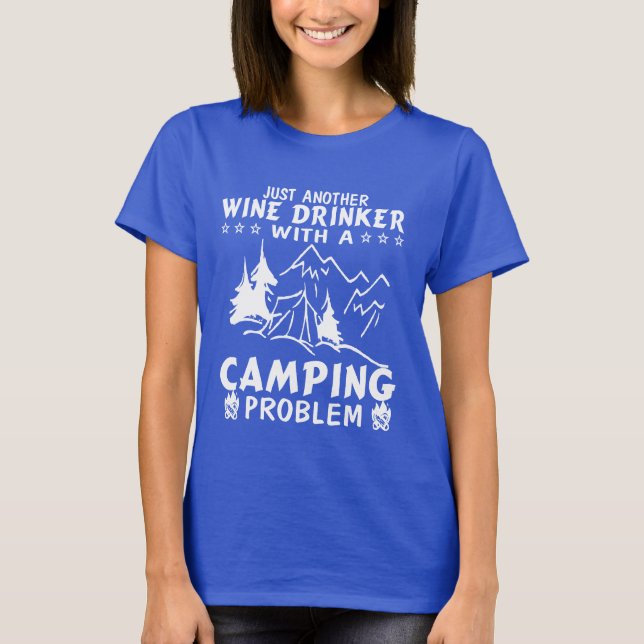 Camiseta Vinho & acampamento (Frente)