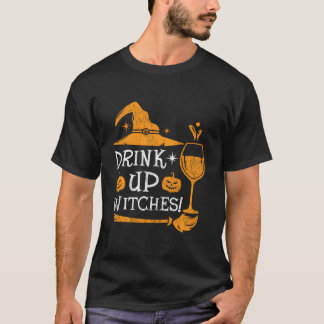 Camiseta Vinho Assustador Beba Bruxas Halloween