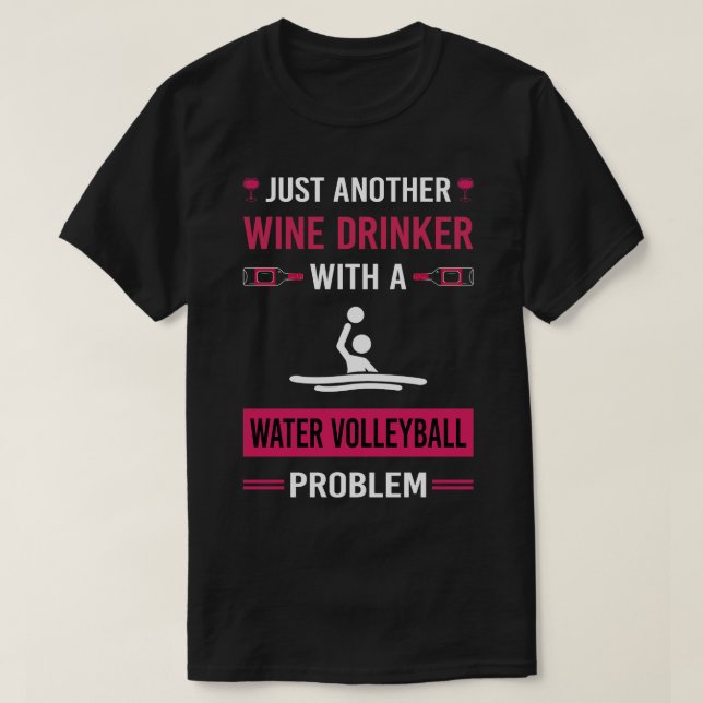 Camiseta Vinho Bebê Água Voleibol (Frente do Design)