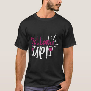 Camiseta Vinho Bebê Vinho Gelar Garrafas Para Cima