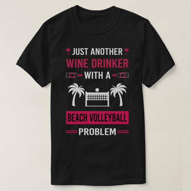 Camiseta Vinho Bebedeira Praia (Frente do Design)