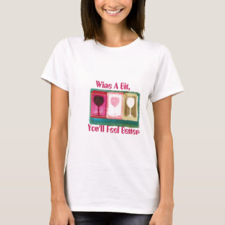 Camiseta Vinho cabido do t-shirt um bocado, você sentirá