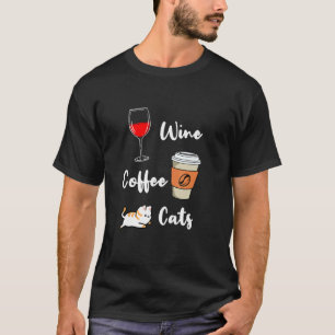 Camiseta Vinho Café Gatos