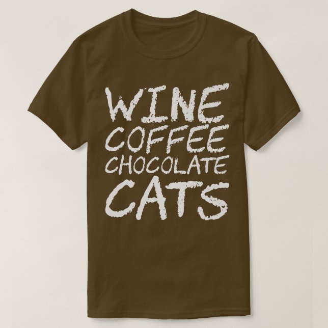 Camiseta Vinho Café Gatos de Chocolate (Frente do Design)