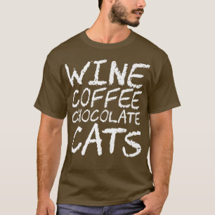 Camiseta Vinho Café Gatos de Chocolate
