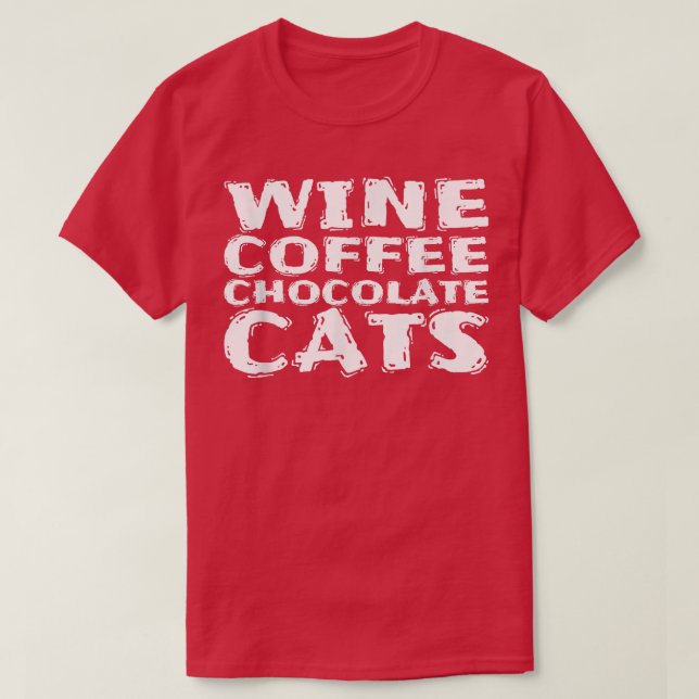 Camiseta Vinho Café Gatos de Chocolate (Frente do Design)