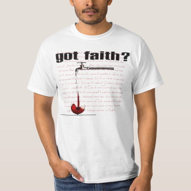 Camiseta vinho da água 2, pela fé passaram com… (Frente)