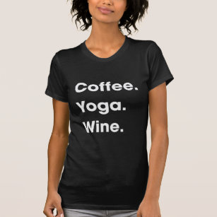 Camiseta Vinho da ioga do café