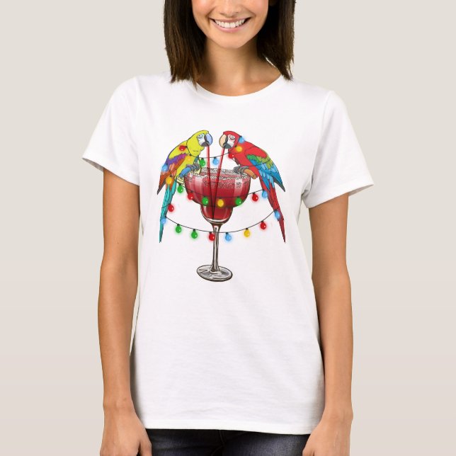 Camiseta Vinho de Bebendo de Macacos Tropicais (Frente)