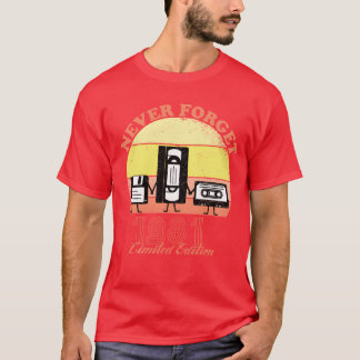 Camiseta Vinho de Edição Limitada de Aniversário de 1981 Nu