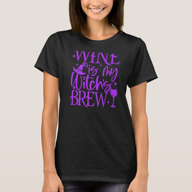 Camiseta Vinho de Halloween das Bruxas (Frente)