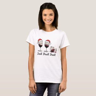 Camiseta Vinho de Natal Bebi Bebeu Embriagado