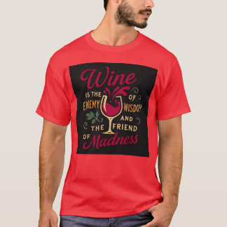 Camiseta Vinho De Sabedoria Inimiga E Amigo De Amigos