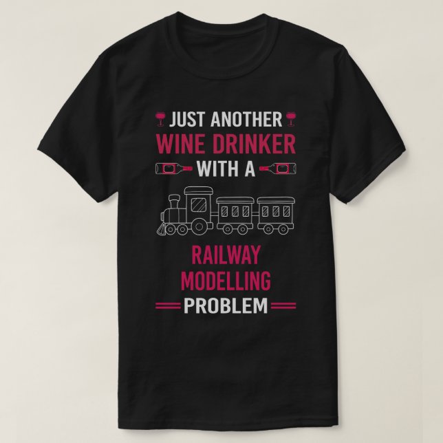 Camiseta Vinho-Drinker Modelo Ferroviário T (Frente do Design)
