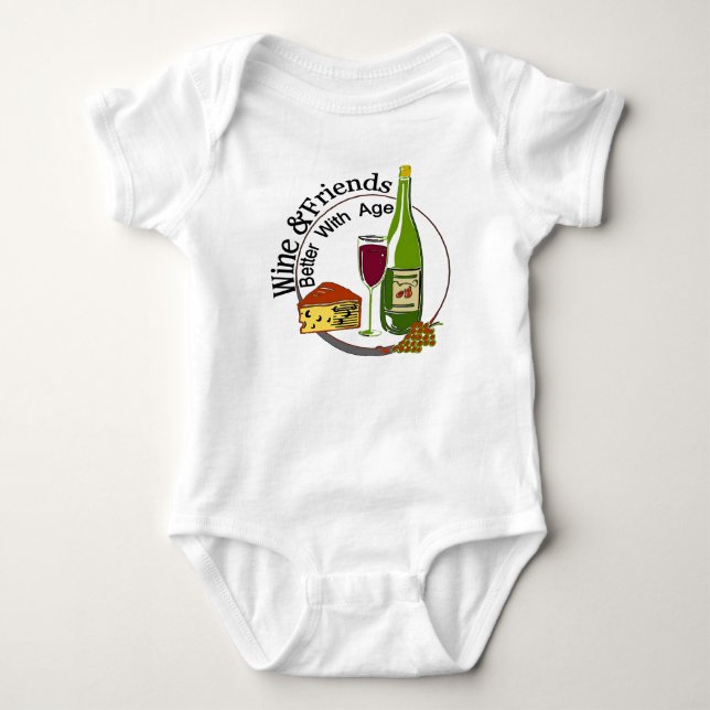 Camiseta Vinho E Amigos Melhor Com Idade (Frente)