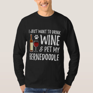 Camiseta Vinho E Berndoodle Para Cão Bernedoodle Mãe