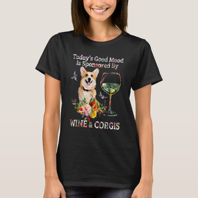 Camiseta Vinho E Corgis (Frente)