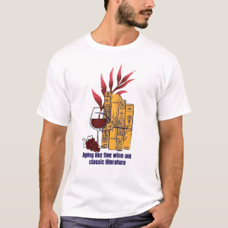 Camiseta Vinho e literatura clássica