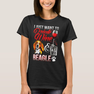 Camiseta Vinho E Pet My Beagle