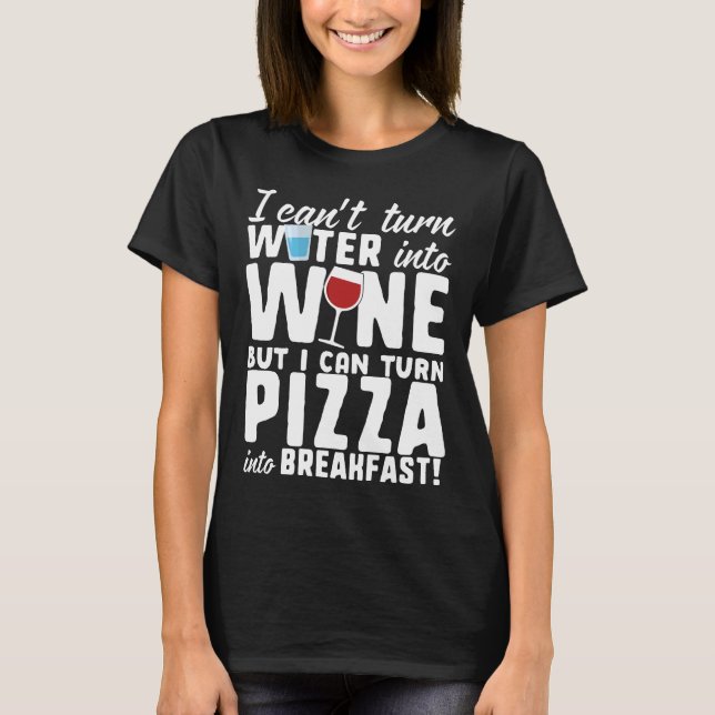 Camiseta Vinho E Pizza (Frente)