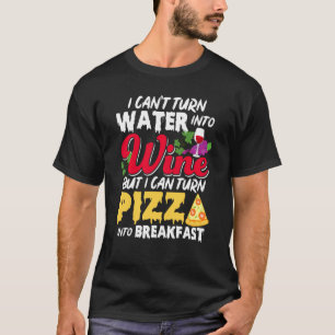 Camiseta Vinho E Pizza Para Memória Engraçado Do Café Da Ma