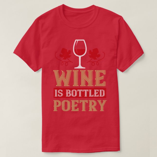 Camiseta Vinho É Poesia Engarrafada (Frente do Design)