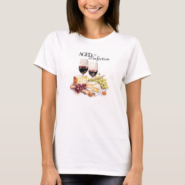 Camiseta Vinho e Queijo envelhecidos (Frente)