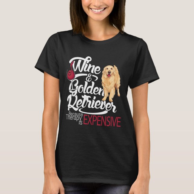 Camiseta Vinho E Retriever De Ouros (Frente)