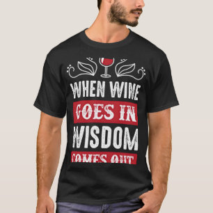 Camiseta Vinho é tipografia de vinho sabedoria