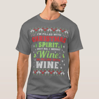 Camiseta Vinho Enchido Com Suor De Natal Feio