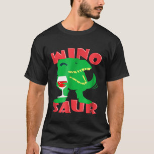Camiseta Vinho Engraçado Bebendo Dinossauro T rex Shirt Win