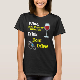 Camiseta Vinho Engraçado Preço Elevado Do Gás Combustível C