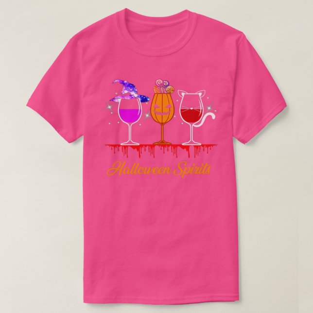 Camiseta Vinho Espirituoso de Halloween (Frente do Design)