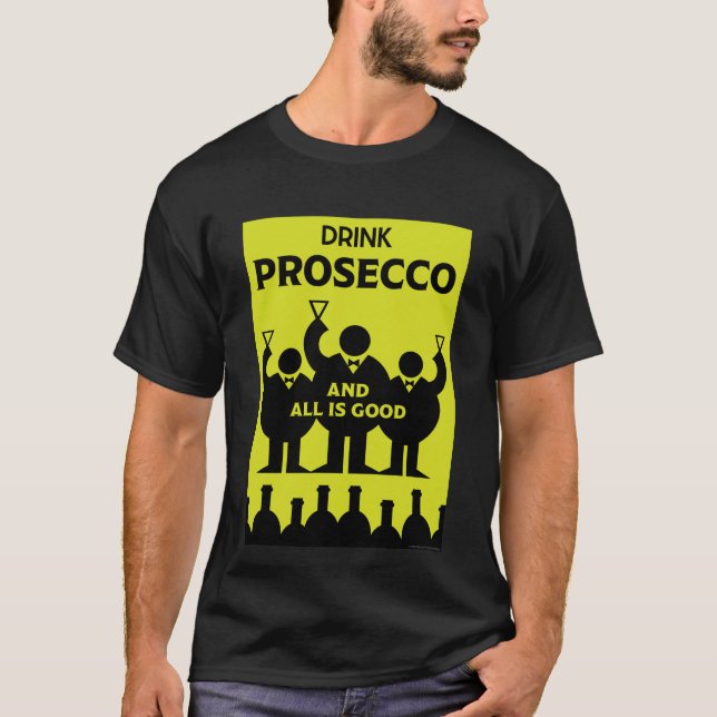 Camiseta Vinho espumante italiano Prosecco (Frente)