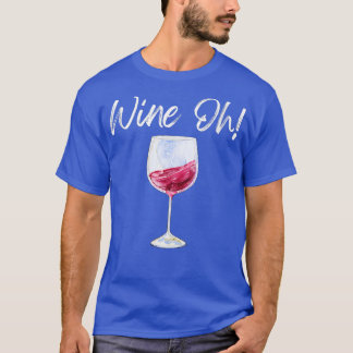 Camiseta Vinho feminino Oh Vidro Engraçado Vidro Vermelho V