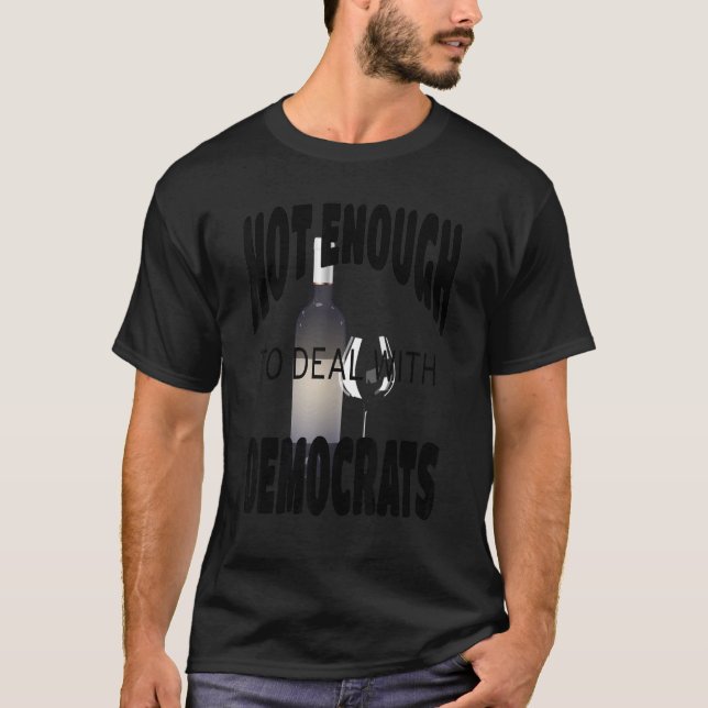 Camiseta Vinho insuficiente para lidar com democratas H pol (Frente)