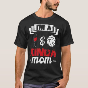 Camiseta Vinho Mãe Voleibol Para Mulher De Voleibol