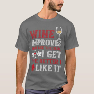 Camiseta Vinho Melhora Com Idade