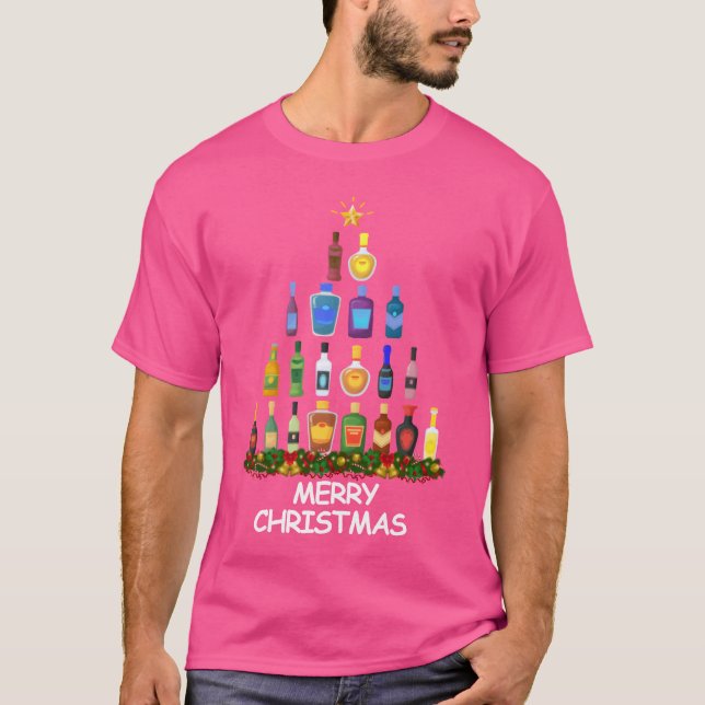Camiseta Vinho Natal Feliz Amigos de Natal (Frente)